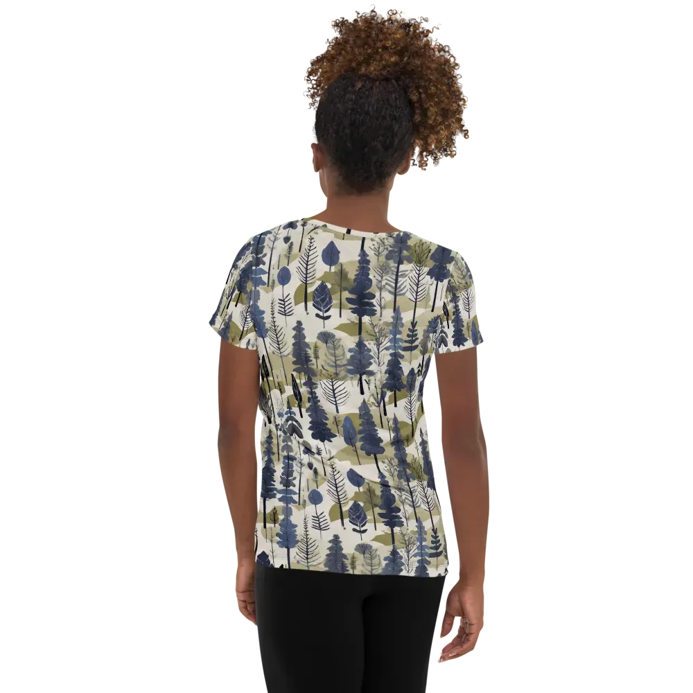 Whispering Canopy on Women's Athletic T-Shirt — Back