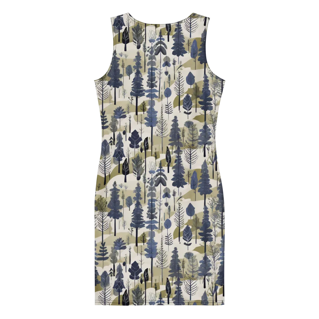 Whispering Canopy on Bodycon Dress — Back