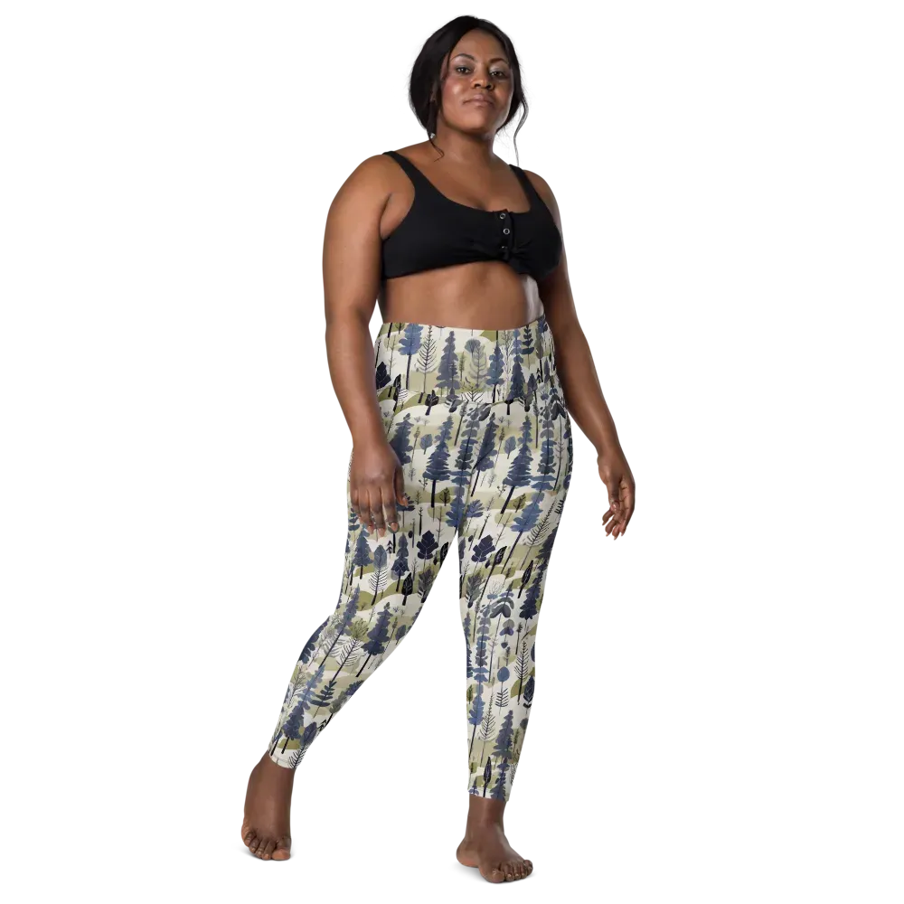 Whispering Canopy on Leggings with Pockets — Front