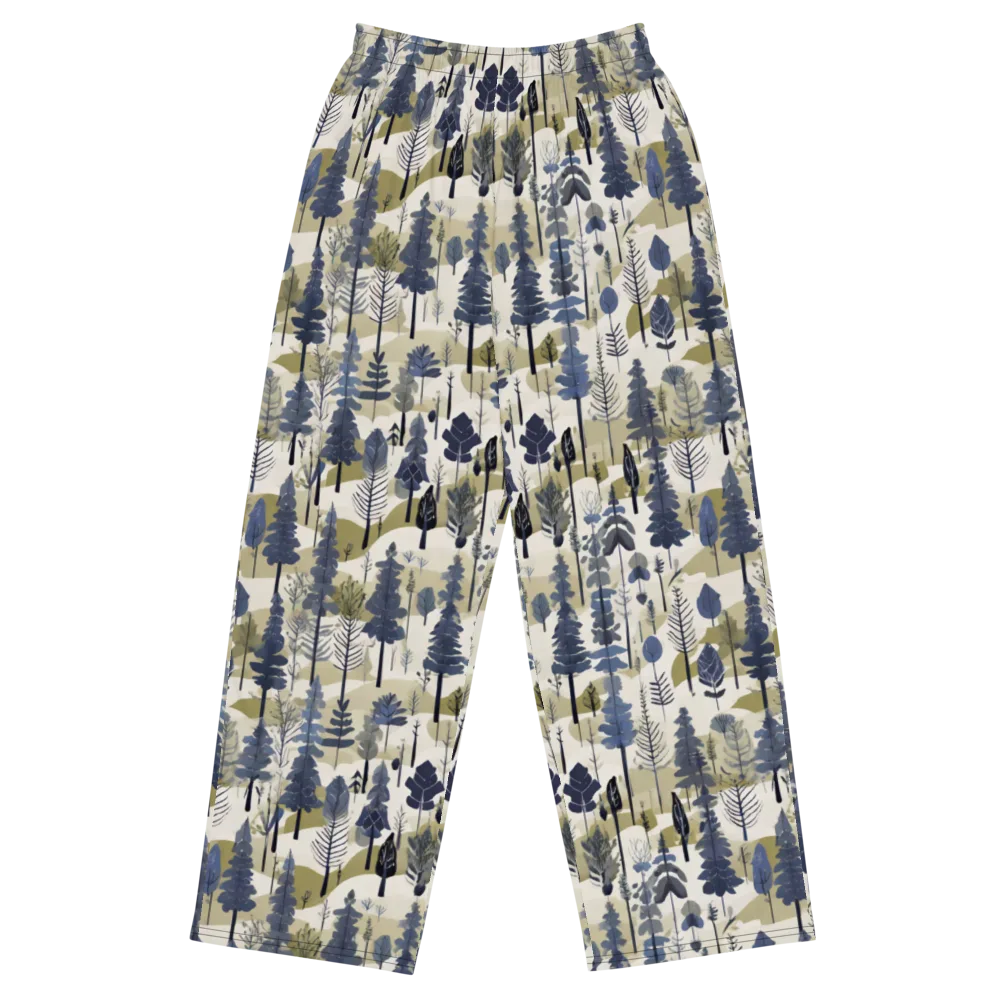Whispering Canopy on Wide-Leg Pants — Front