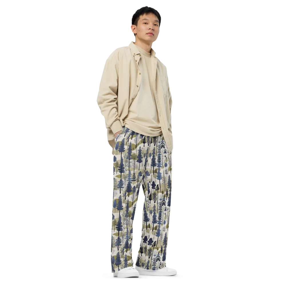 Whispering Canopy on Wide-Leg Pants — Right Front