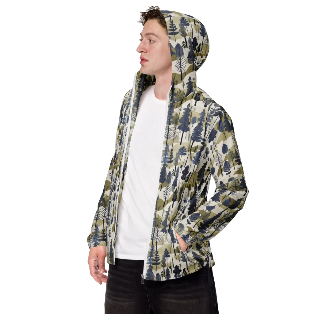 Whispering Canopy on Men's Windbreaker — Left Front