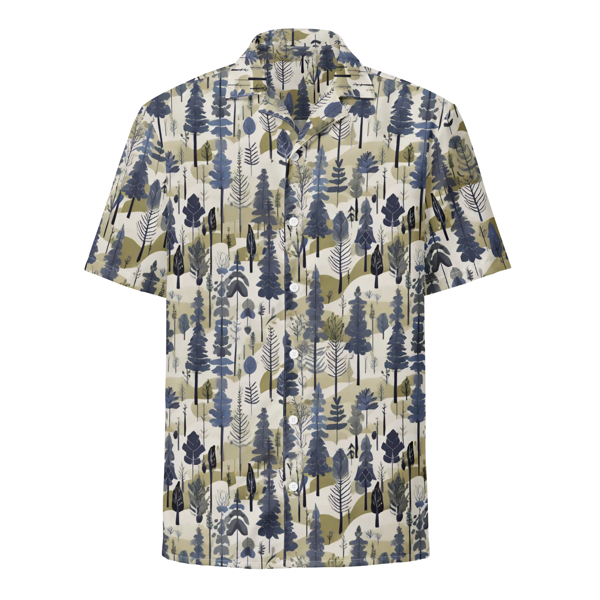 Whispering Canopy on Button Shirt — Front