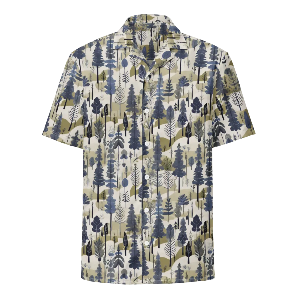 Whispering Canopy on Button Shirt — Front