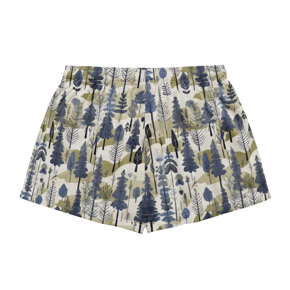 Whispering Canopy on Women's Pajama Shorts — Back