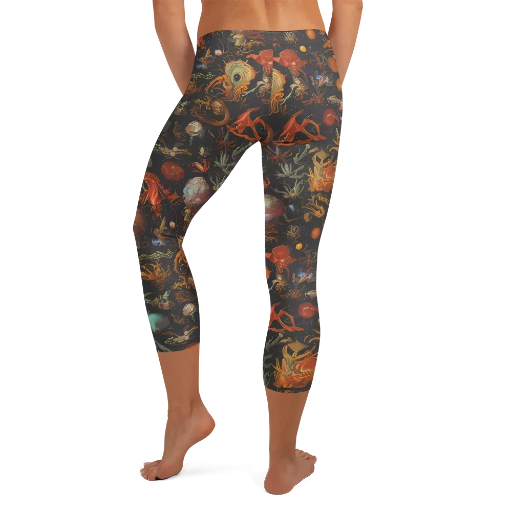 Florescent Void on Capri Leggings — Back