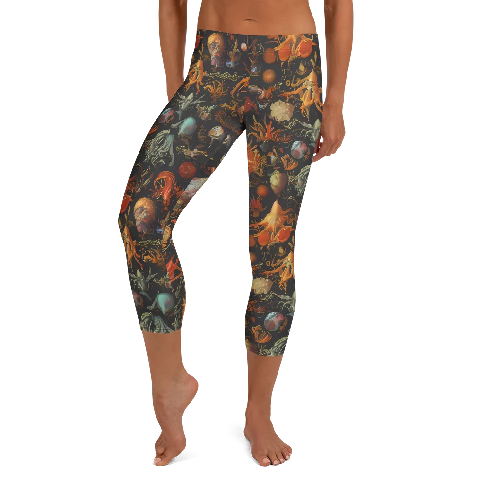 Florescent Void on Capri Leggings — Front