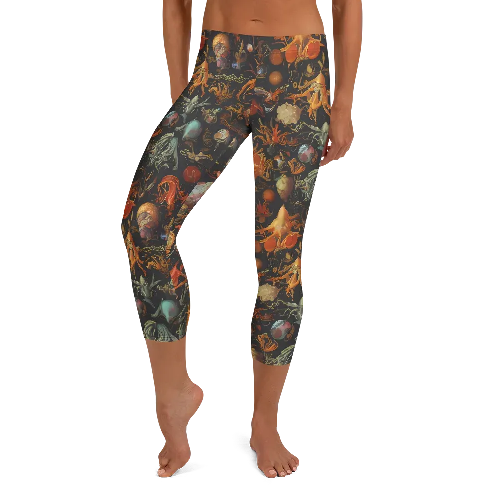 Florescent Void on Capri Leggings — Front