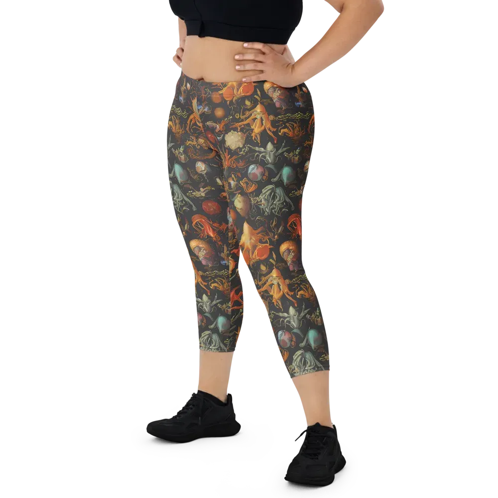 Florescent Void on Capri Leggings — Front