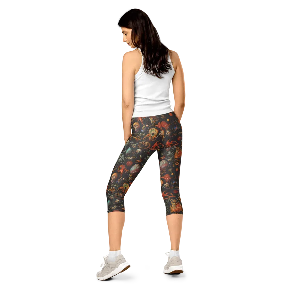 Florescent Void on Capri Leggings — Back