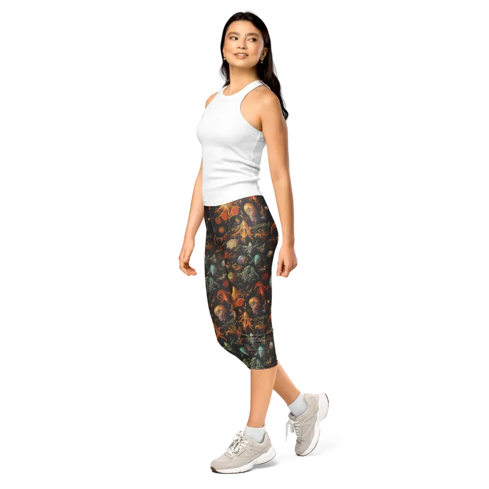 Florescent Void on Capri Leggings — Left Front