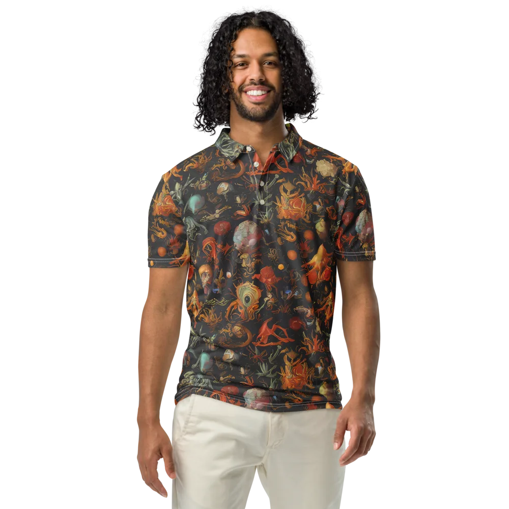 Florescent Void on Men's Slim Fit Polo Shirt — Front