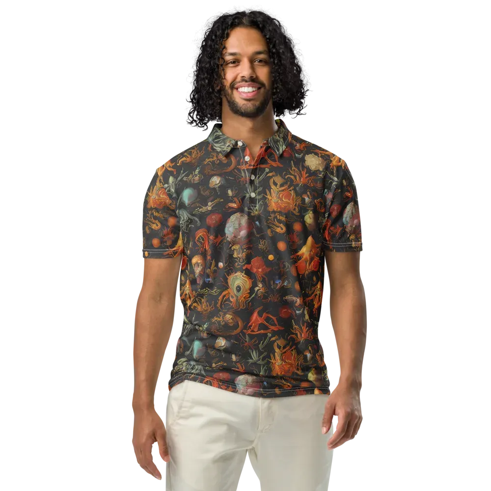 Florescent Void on Men's Slim Fit Polo Shirt — Front