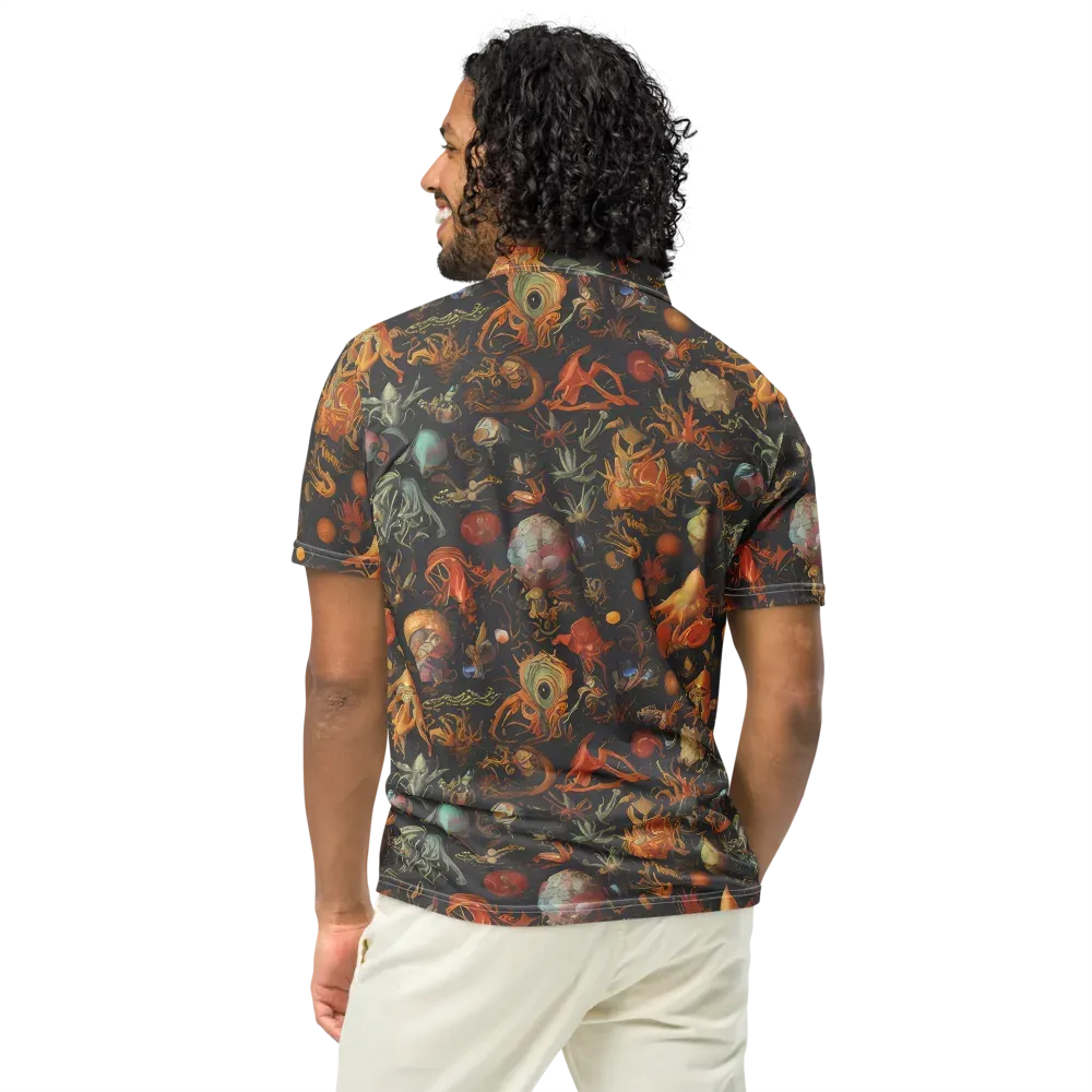 Florescent Void on Men's Slim Fit Polo Shirt — Back