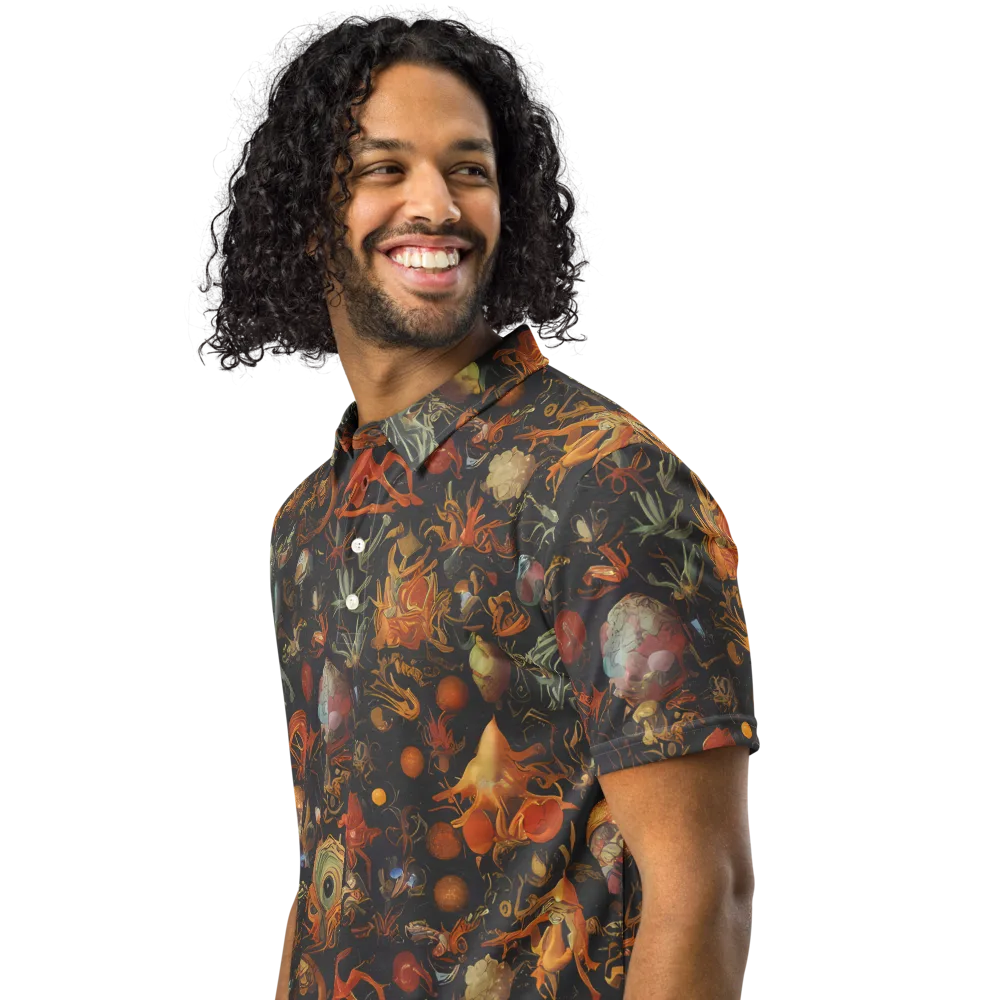 Florescent Void on Men's Slim Fit Polo Shirt — Left Front
