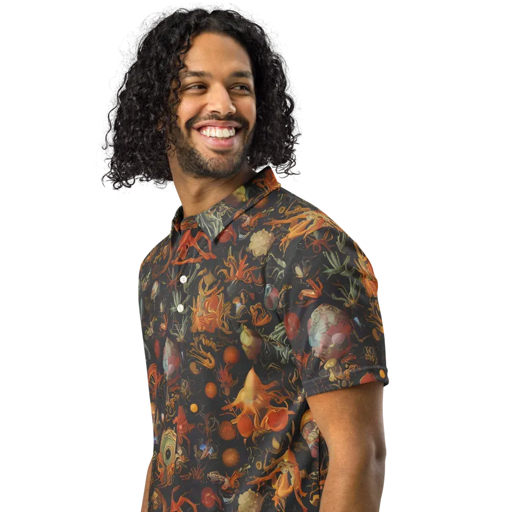 Florescent Void on Men's Slim Fit Polo Shirt — Left Front