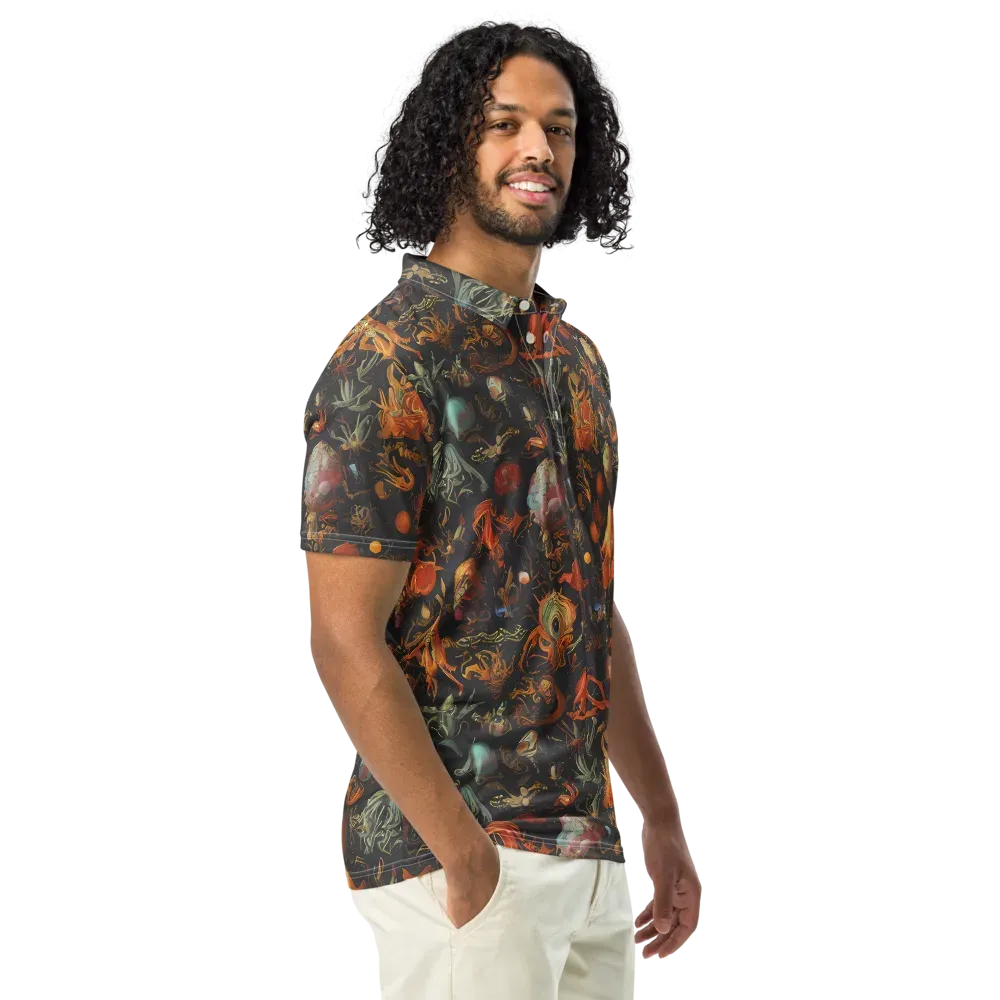 Florescent Void on Men's Slim Fit Polo Shirt — Right Front