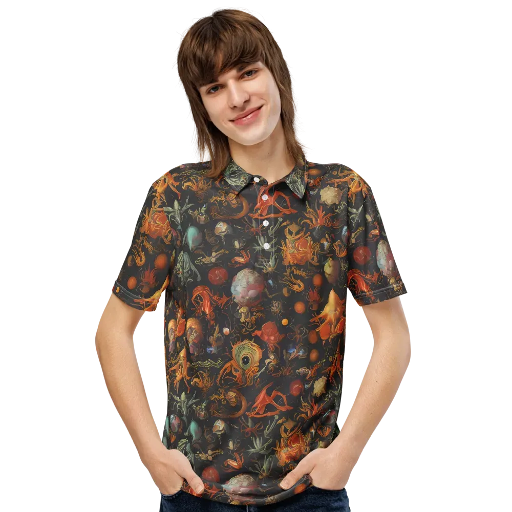 Florescent Void on Men's Slim Fit Polo Shirt — Front