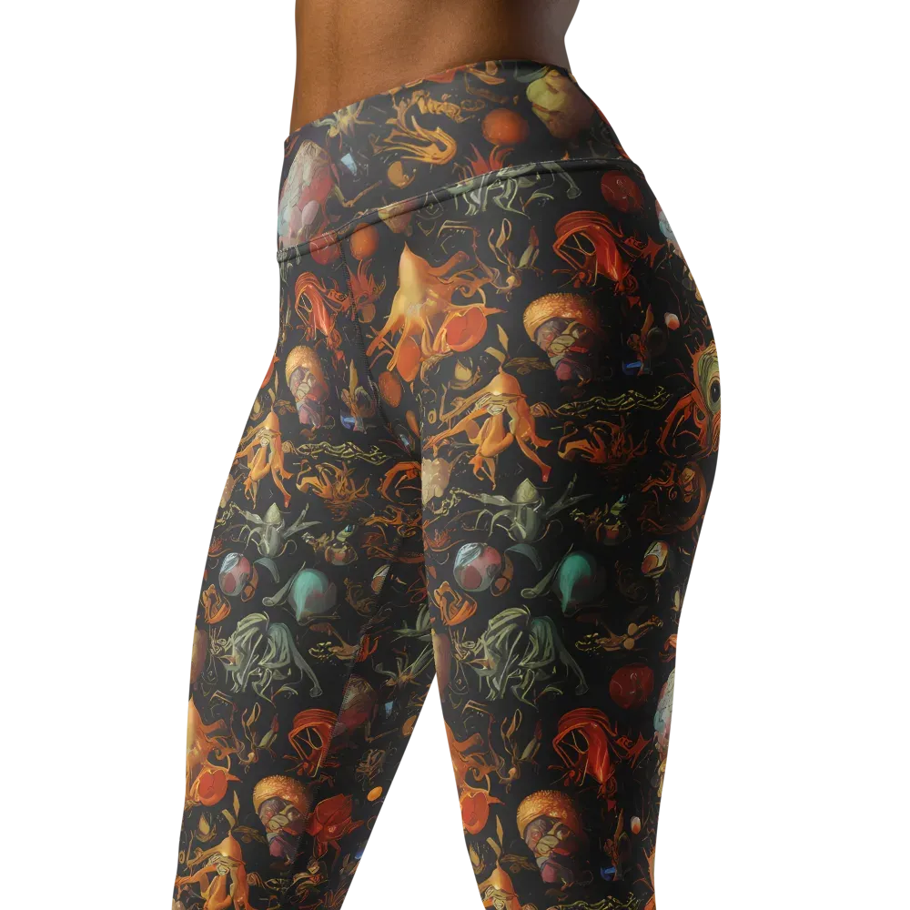 Florescent Void on Yoga Leggings — Left Front