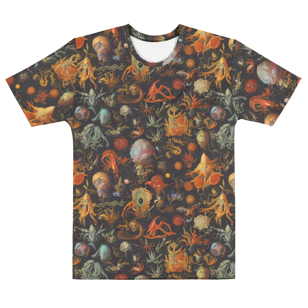 Florescent Void on Men's Cotton Crew Neck T-Shirt — Front
