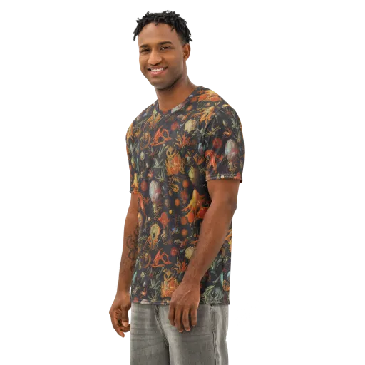 Florescent Void on a Men's Cotton Crew Neck T-Shirt