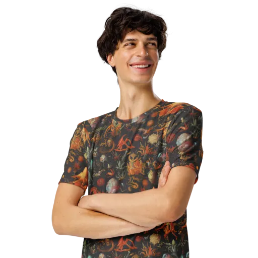 Florescent Void on a Men's Crew Neck T-Shirt