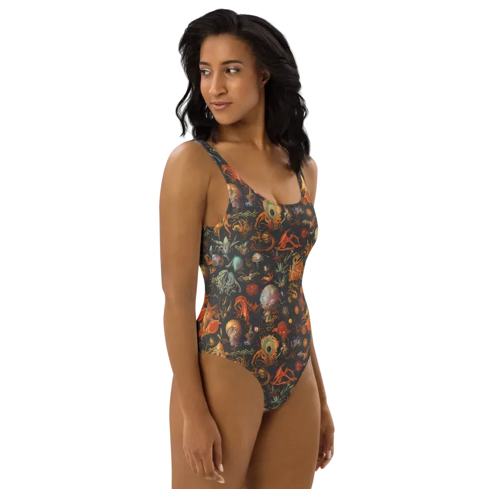 Florescent Void on One-Piece Swimsuit — Right