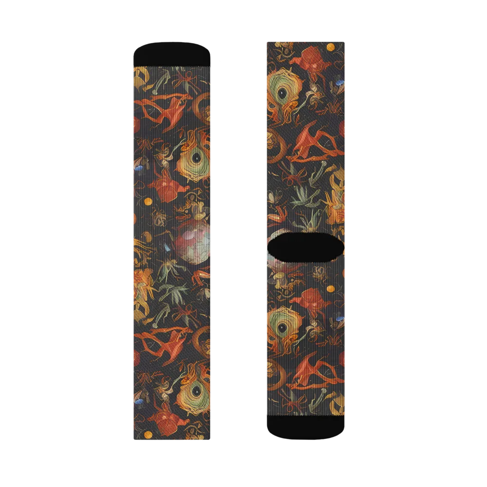 Florescent Void on Socks — Left Sock