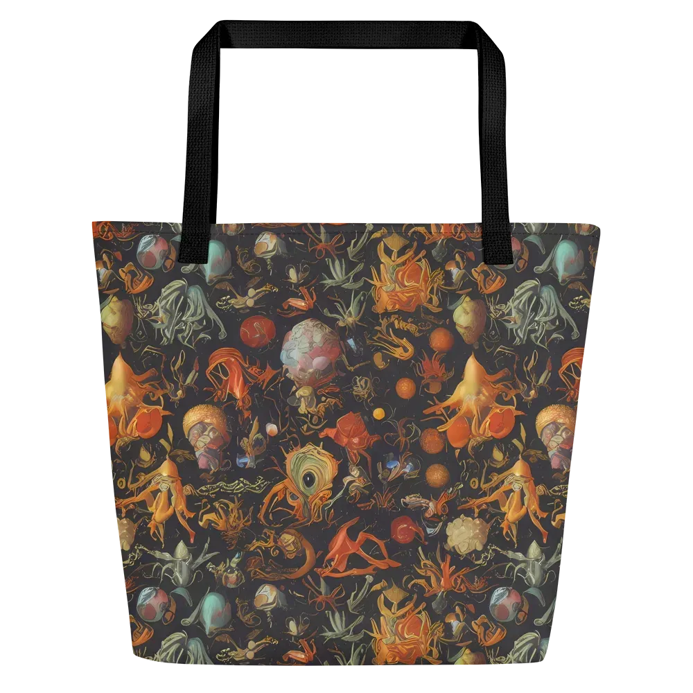 Florescent Void on Large Tote Bag W/ Pocket — Front