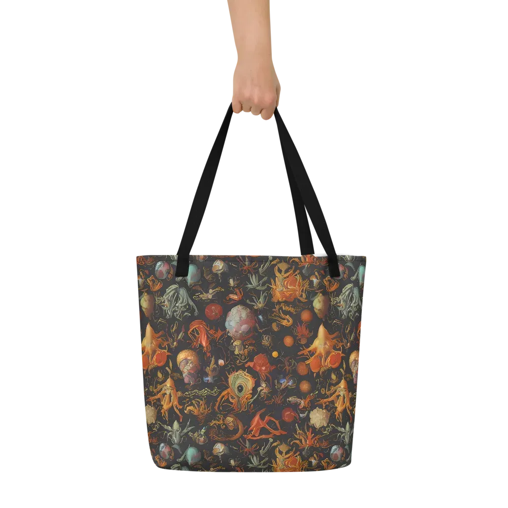 Florescent Void on Large Tote Bag W/ Pocket — Front