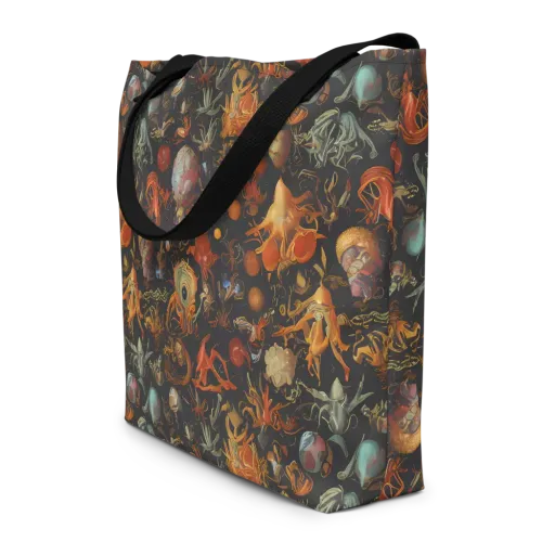 Florescent Void on a Large Tote Bag W/ Pocket