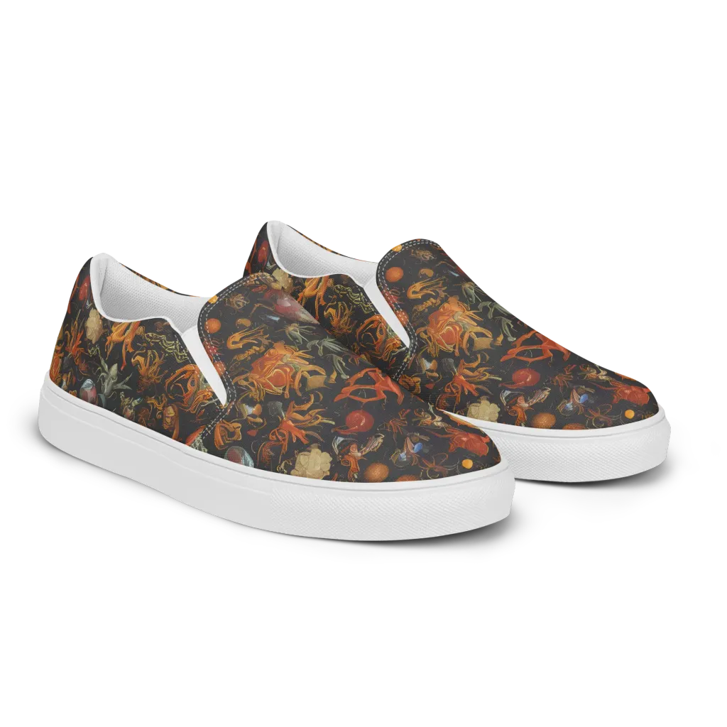 Florescent Void on Women's Slip-On Canvas Shoes — Right Front