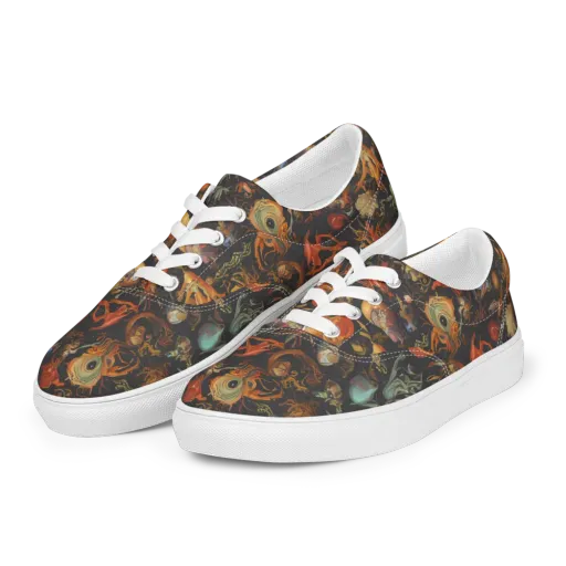 Florescent Void on a Men's Lace-Up Canvas Shoes