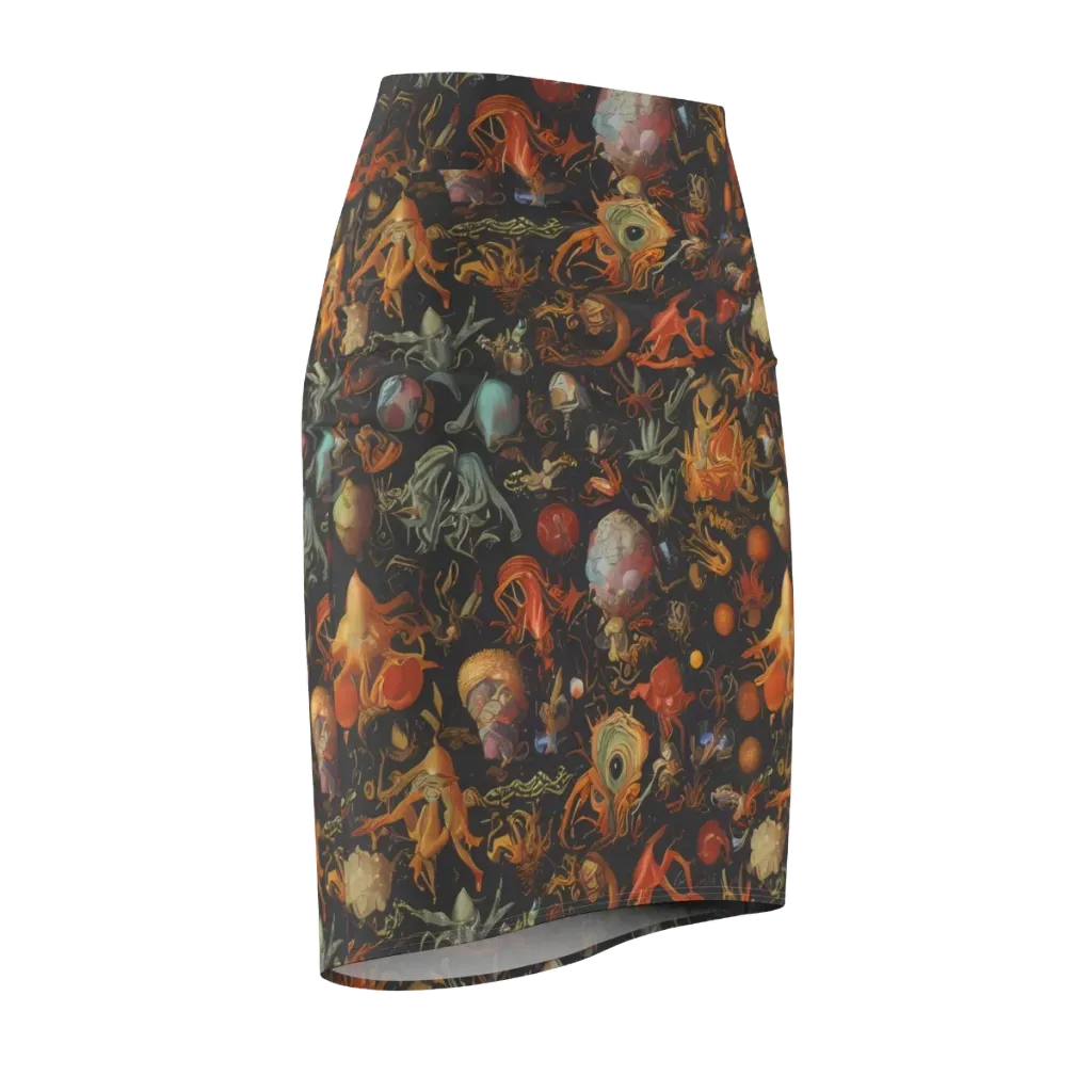 Florescent Void on Pencil Skirt — Front Side
