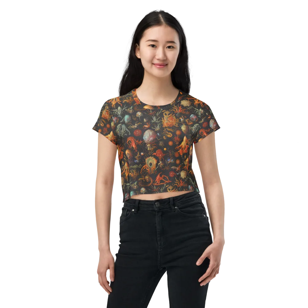 Florescent Void on Crop Tee — Front