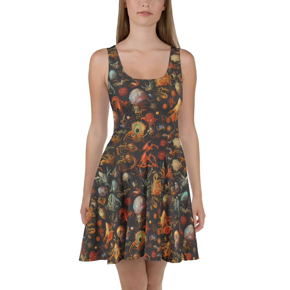 Florescent Void on Skater Dress — Front