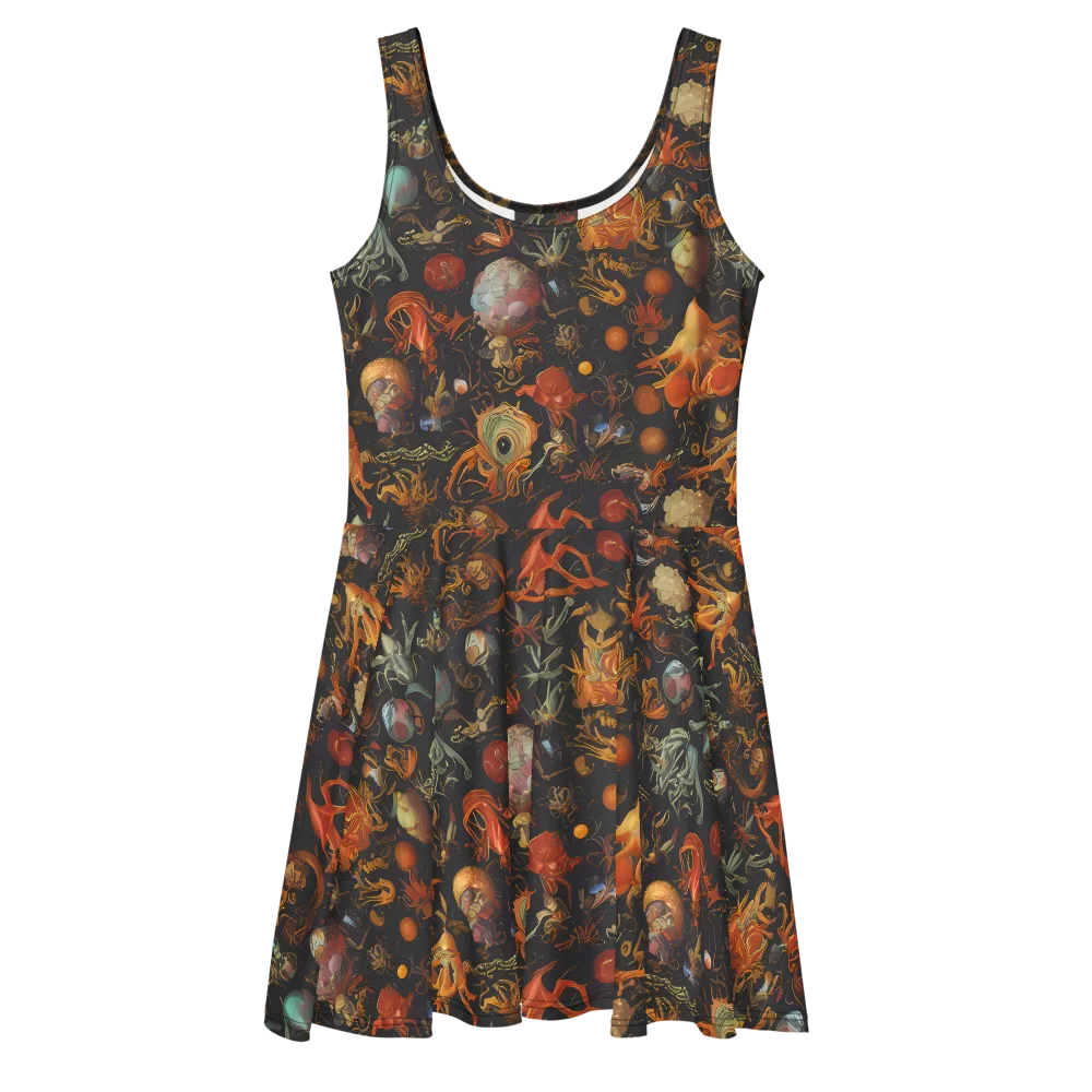 Florescent Void on Skater Dress — Front