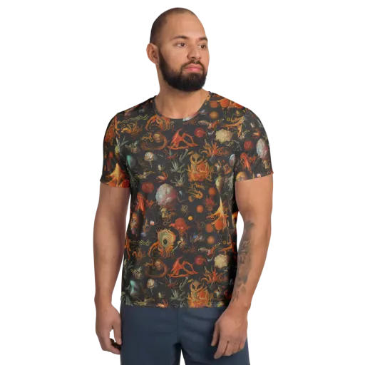 Florescent Void on a Men's Athletic T-Shirt