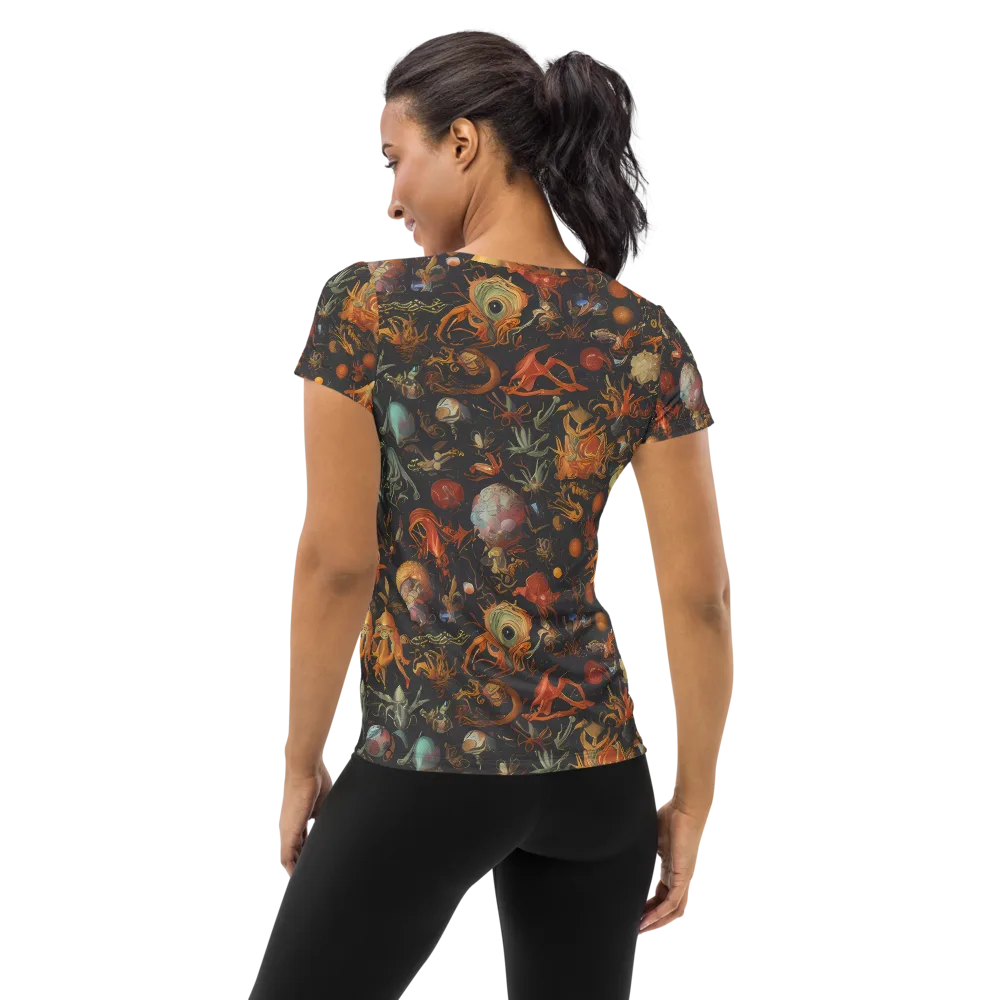 Florescent Void on Women's Athletic T-Shirt — Back