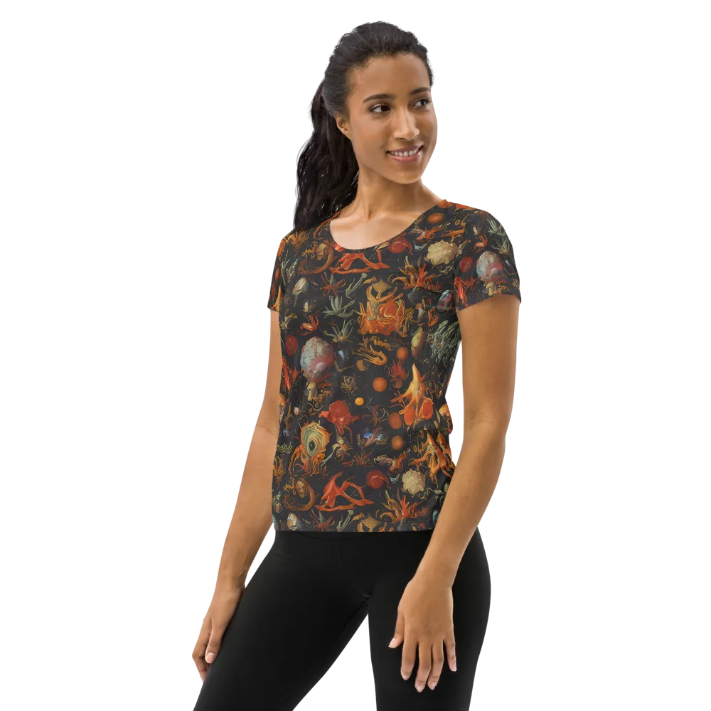 Florescent Void on Women's Athletic T-Shirt — Left