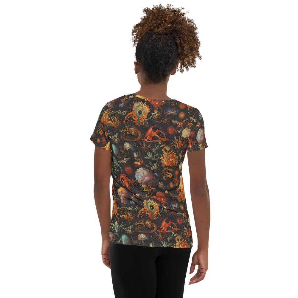 Florescent Void on Women's Athletic T-Shirt — Back