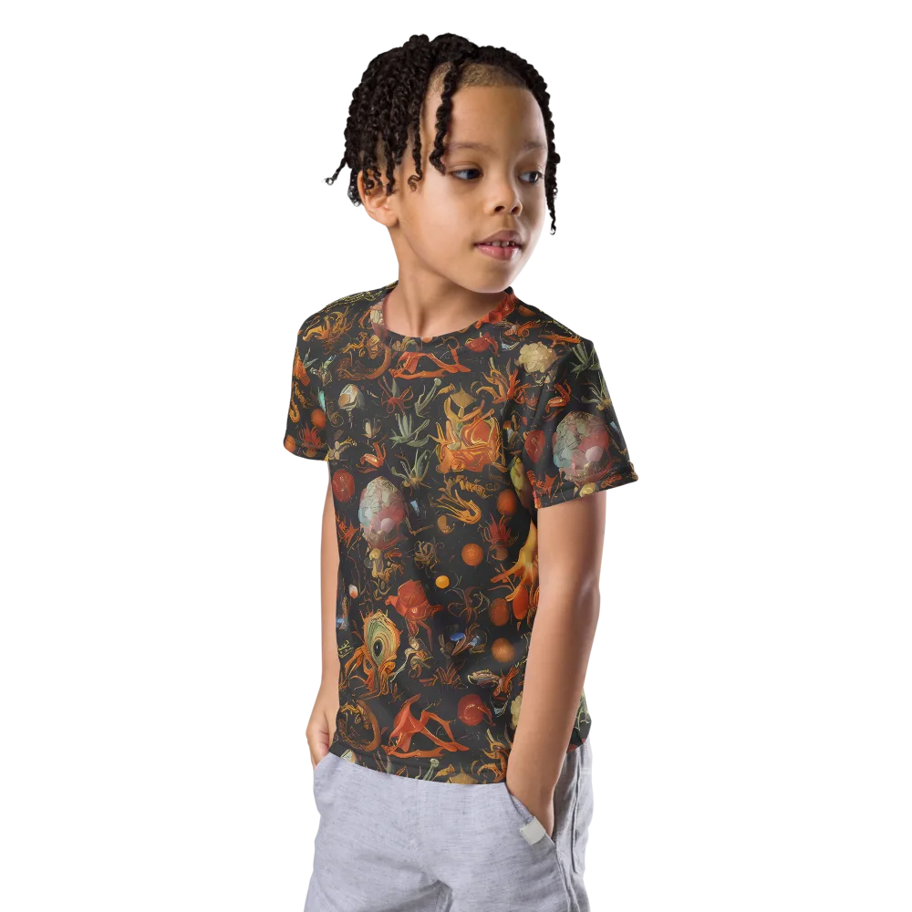 Florescent Void on Kids Crew Neck T-Shirt — Left Front