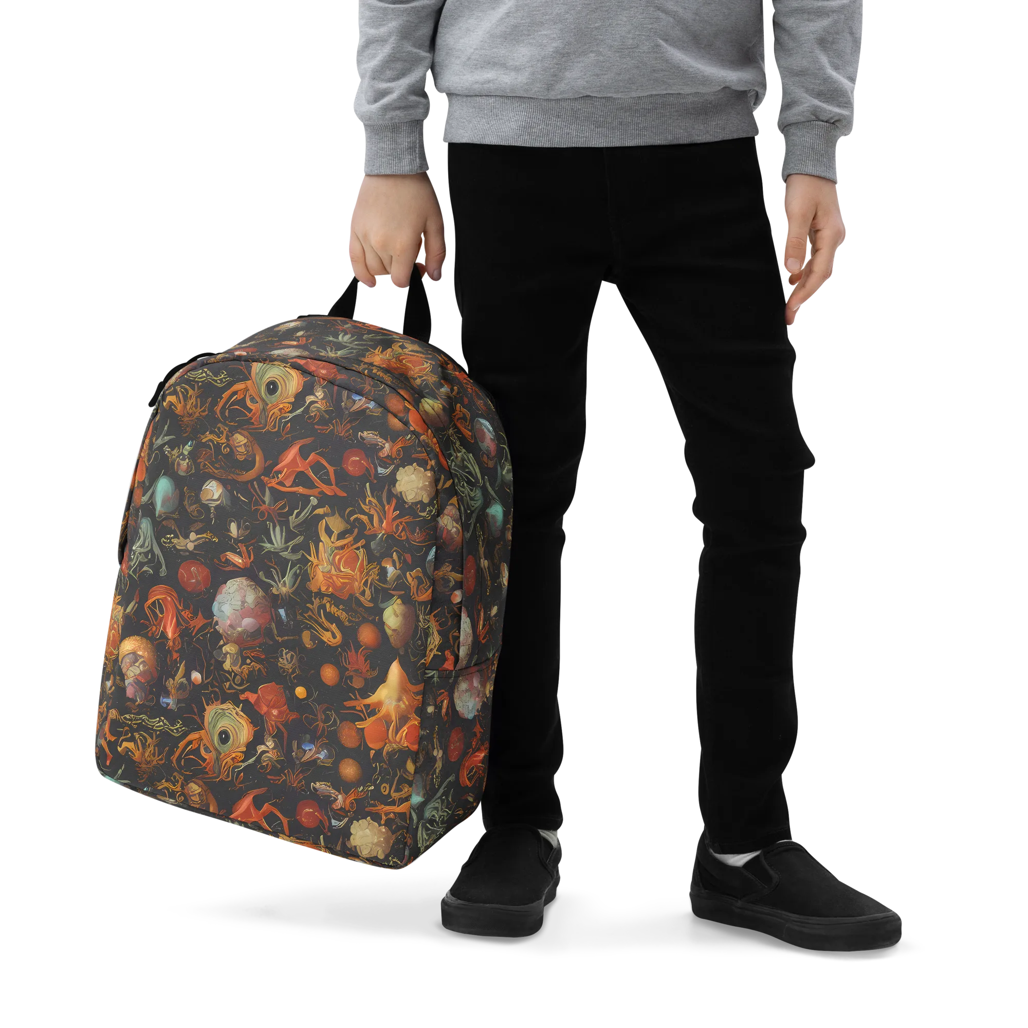 Florescent Void on Minimalist Backpack — Zoomed-in