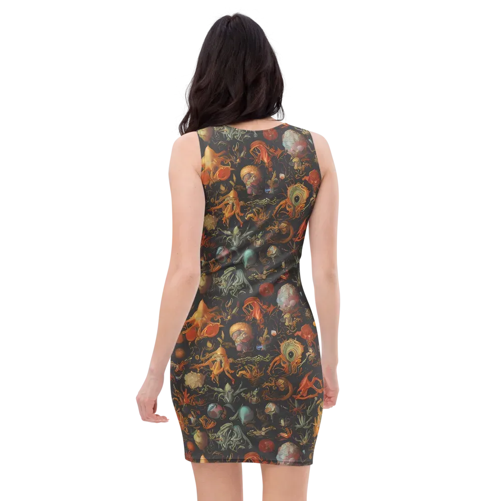 Florescent Void on Bodycon Dress — Back