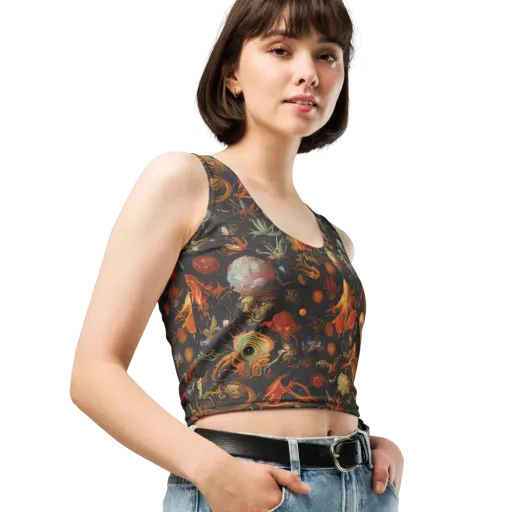 Florescent Void on a Crop Top