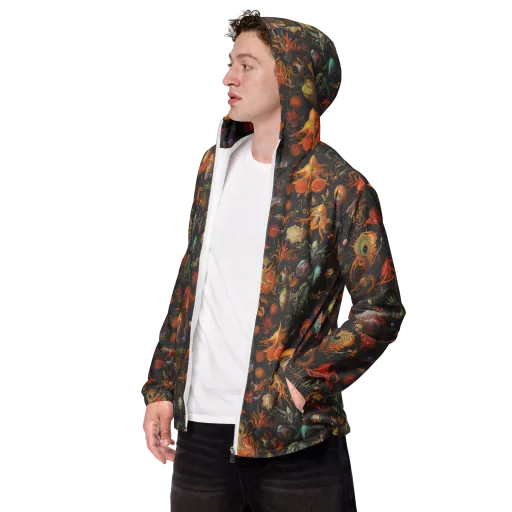 Florescent Void on a Men's Windbreaker