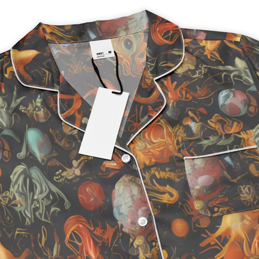 Florescent Void on Women's Short Sleeve Pajama Top — Product details