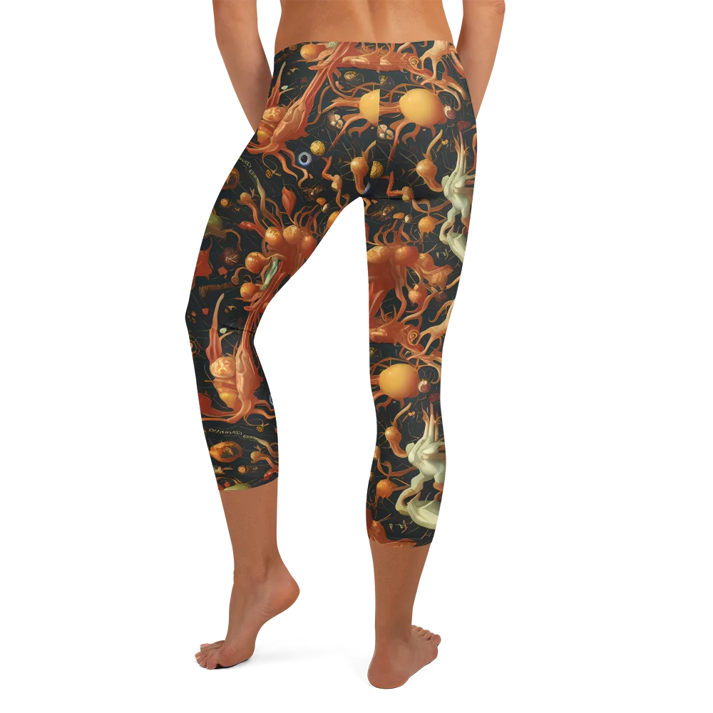 Bosschaert's Nebula on Capri Leggings — Back