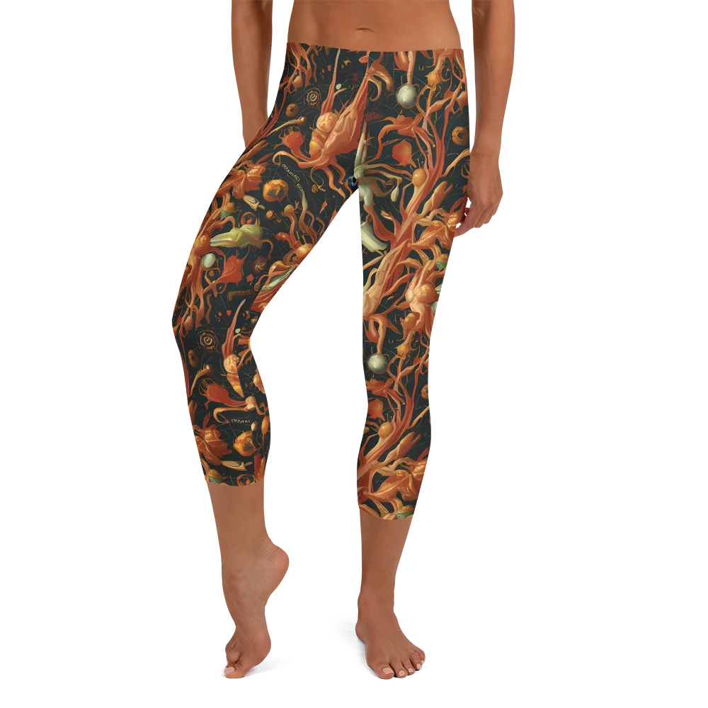 Bosschaert's Nebula on Capri Leggings — Front