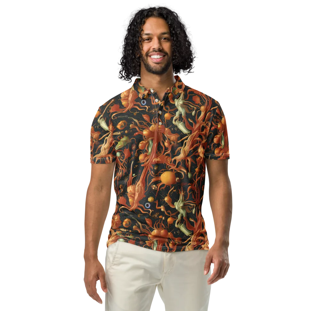 Bosschaert's Nebula on Men's Slim Fit Polo Shirt — Front